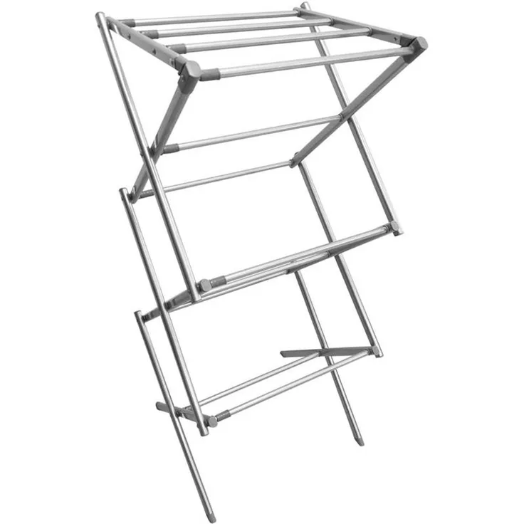 mDesign Turmwäscheständer Wäscheständer Standtrockner Metall Silber/Grau
