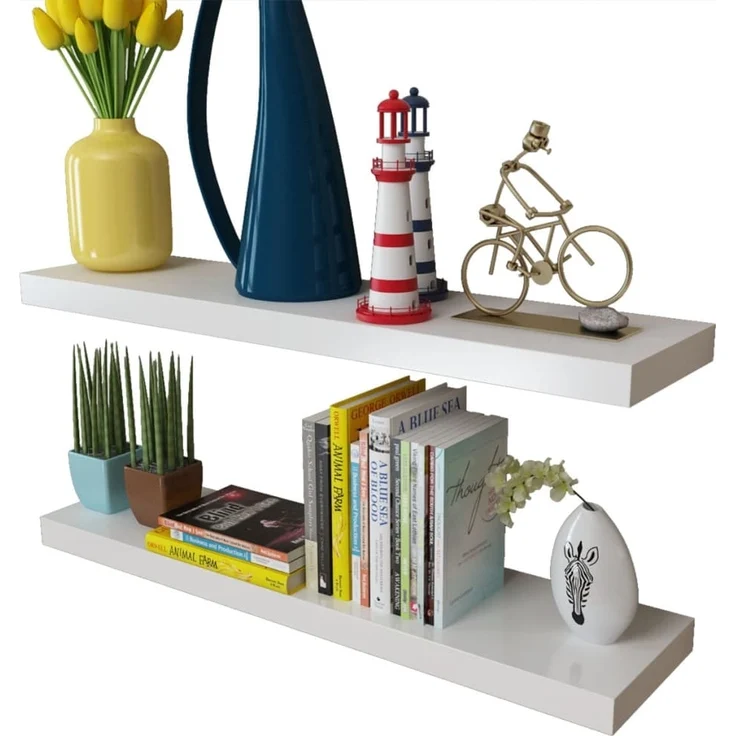 vidaXL Wandregale 4 Stk. Weiß 80 cm 275998 – Bild 2