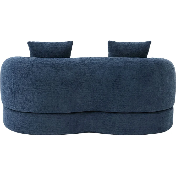ZUBALIYA Schlafsofa 84x65 cm, mit LED - Beleuchtung, mit Chenille - Bezug, modular aufgebaut, mit Schaumstoffpolsterung, Blau – Bild 19