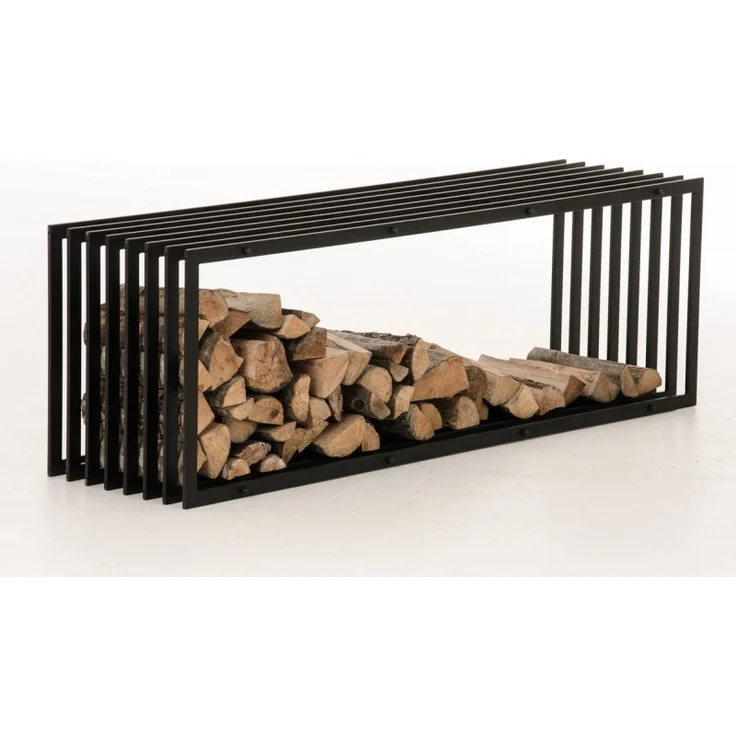 CLP Kaminholzständer Irving schwarz-matt,40x50x150 cm – Bild 4