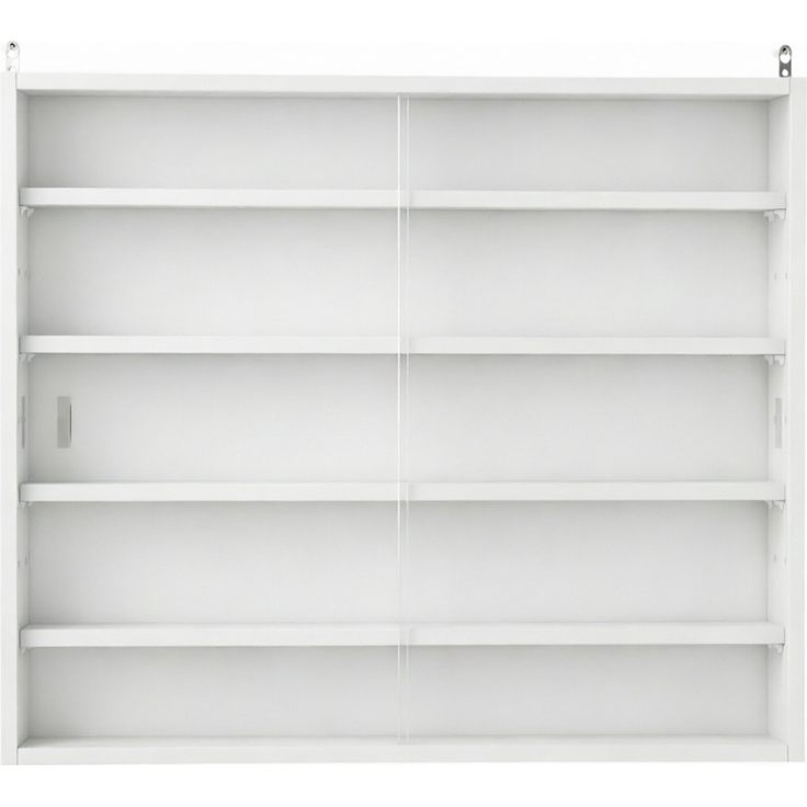 Moderner Glasvitrine Schrank,Wandmontierter Vitrinenschrank,Ausstellungsschrank,Ideal zur Präsentation von Sammlerstücken und Dekorationsobjekten(nur mit Wandmontierter Vitrinenschrank)--Weiß--80x9.5x60cm--YOUDENOVA – Bild 2