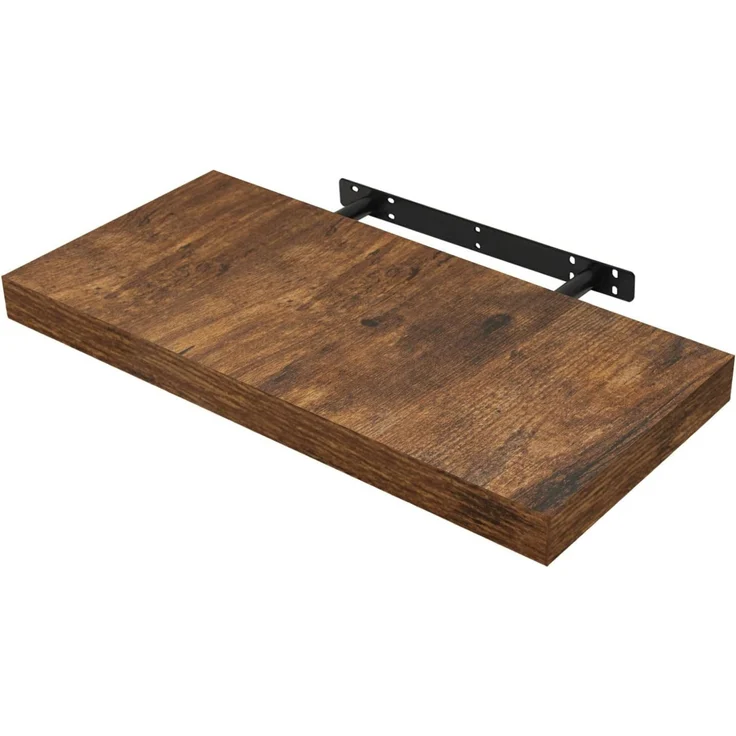 WOLTU Wandregal, Schweberegal Vintage Braun, 40x22.9x3.8cm, MDF 1er