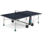 Cornilleau Outdoor Tischtennisplatte 200X, Wetterfeste Freizeitplatte mit SoftMat-Oberfläche, Blau
