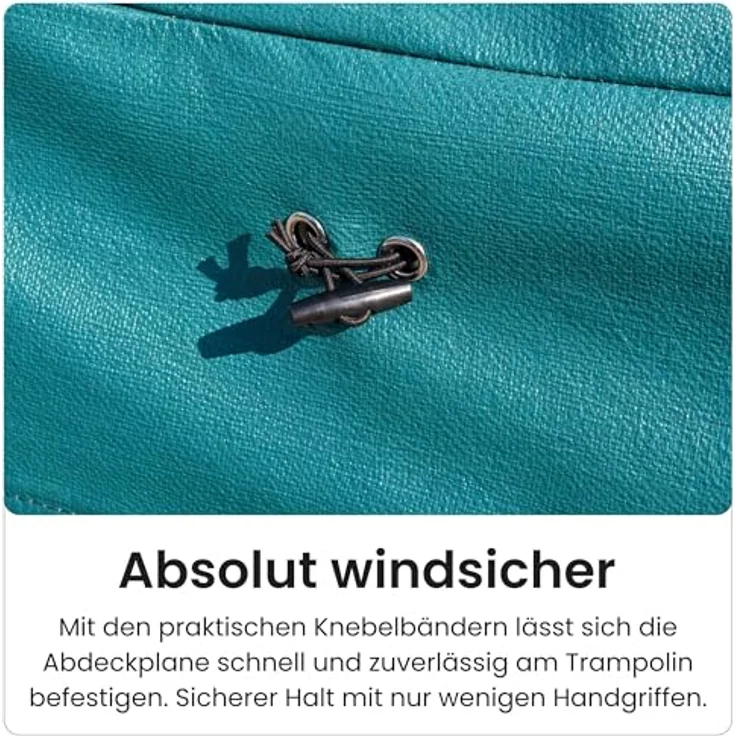 Zero Gravity Gartentrampolin Abdeckung Winter, Ø 305 cm, reißfest und wasserdicht, mit rundum Seitenabdeckung – Bild 8