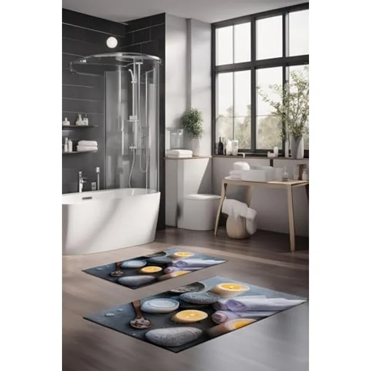 Mijolnir 'CT-5342' Badematten-Set (2-teilig), Mehrfarbig