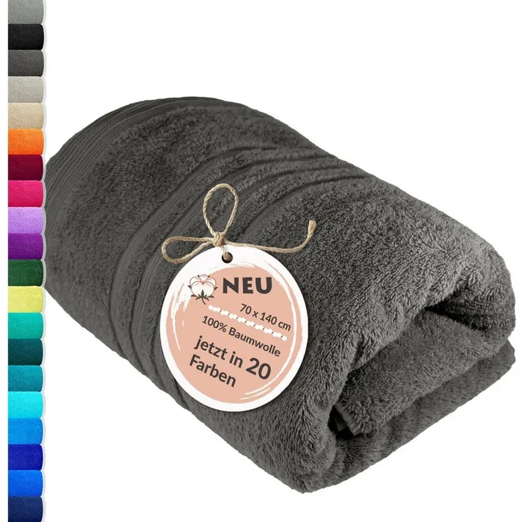 Lashuma Duschtuch - London Premium, Frottee (1-St), Badetuch 70x140 cm, 100% Baumwolle Made in Portugal