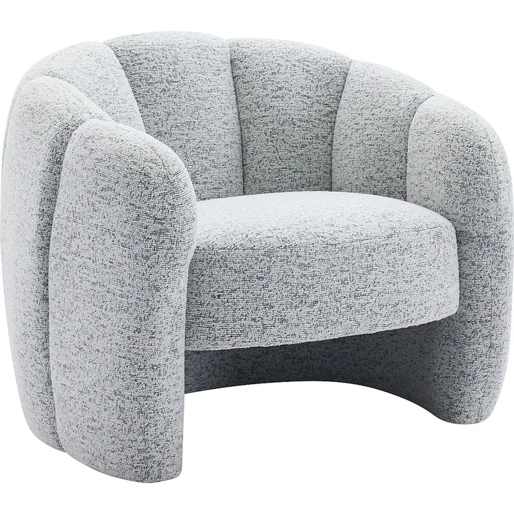 Vente-unique - Muschelsessel - Chenille-Stoff - Grau - DELIPO – Bild 4
