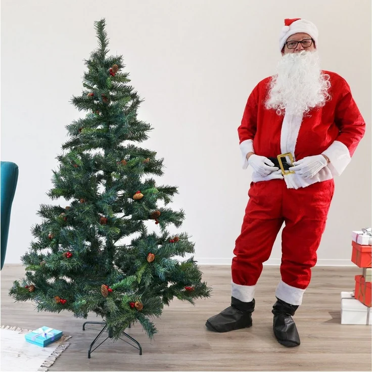 SVITA Künstlicher Weihnachtsbaum Weihnachtsbaum, Nordmanntanne, 371 biegsame Spitzen, Tannenbaum, Kunstbaum, Christmas, PVC, 150 cm – Bild 4