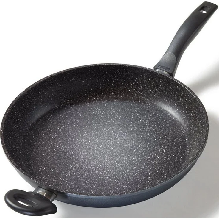 STONELINE Bratpfanne 32 cm, Pfanne Induktion geeignet, Pfanne mit echten Steinpartikeln beschichtet, Brat- & Universalpfannen aus Aluguss, große Pfanne – Bild 4