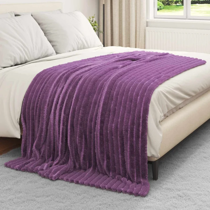 vidaXL Wohndecken 6 stk. Lila 200 x 150 cm 4,75 kg Fleece 42016902 – Bild 3