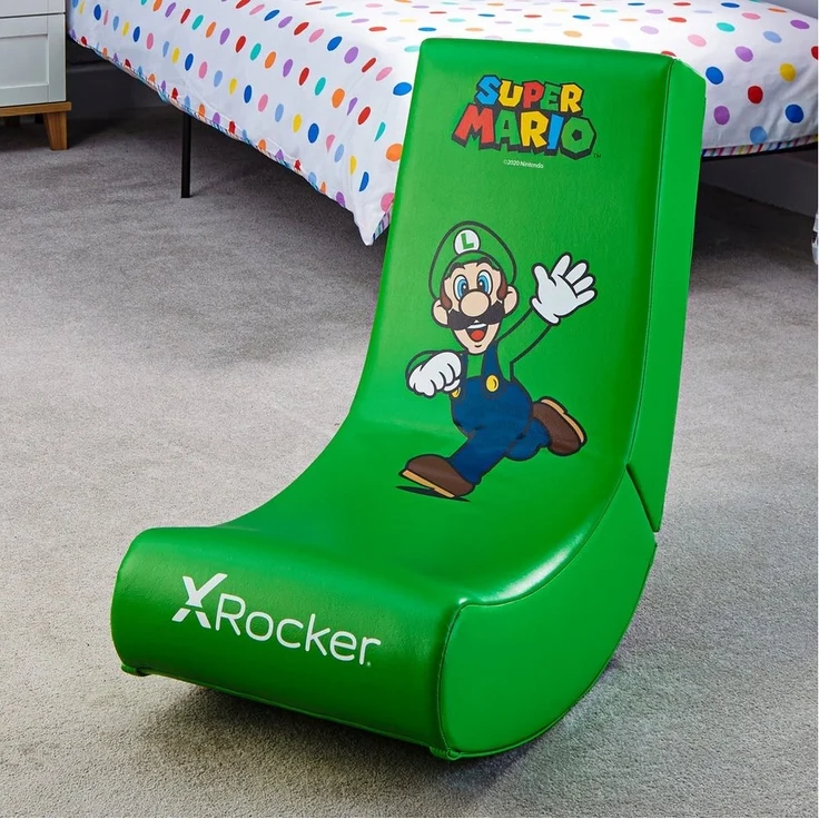 X Rocker Nintendo Super Mario™ Floor Rocker Gaming-Bodensessel im Luigi Design für Kinder & – Bild 3