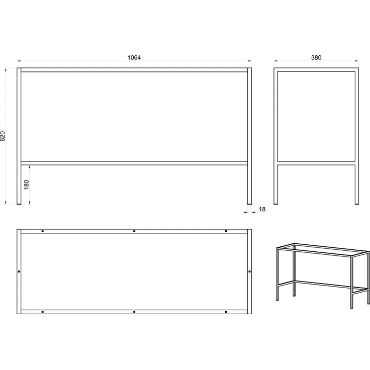 Selsey 'Evo' Schminktisch mit 2 Schubladen, beige, ca. 79 x 110 x 38 cm – Bild 6