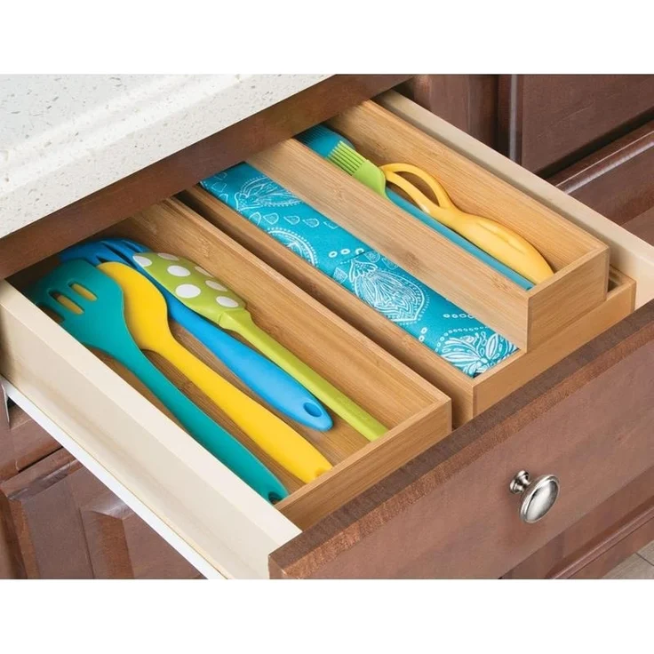 mDesign Aufbewahrungsbox Schubladenbox Organizer Besteckkasten 4er Set – Bild 4