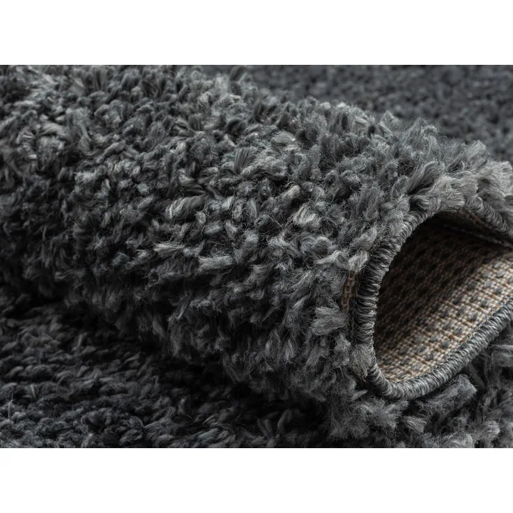 Hochflor Teppich SHAGGY dunkelgrau rechteckig diverse Größen