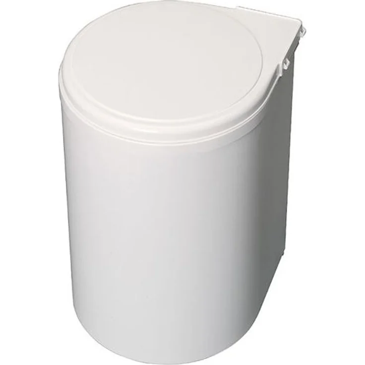 emuca 8035815 Abfalleimer 13 Liter ab 40 cm Schrankbreite, Kunststoff weiß – Bild 1