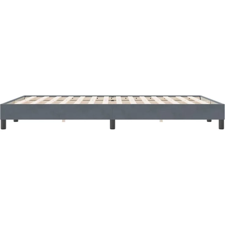 vidaXL Boxspringbett ohne Matratze Dunkelgrau 140x220 cm Samt 3315874 – Bild 6