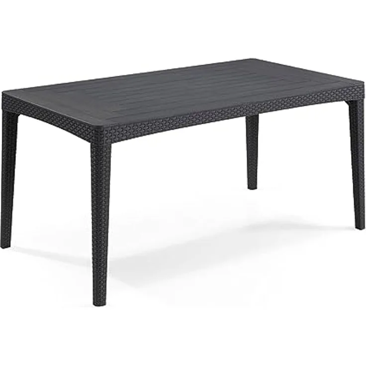 Allibert Girona Tisch Anthrazit - wetterfest, Garten, Outdoor