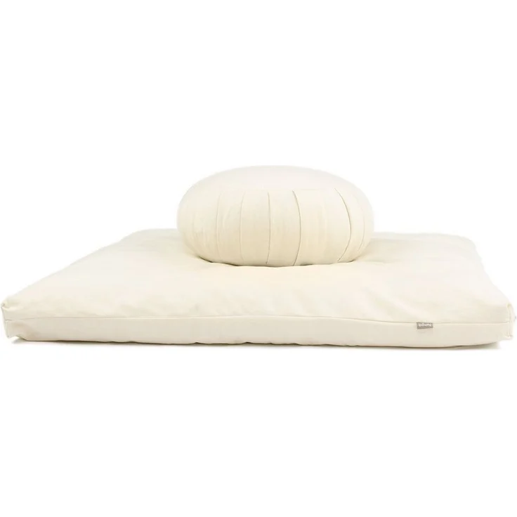 bodhi Meditationskissen Meditations-Set ECO, Meditationskissen Zafu + Zabuton Dinkel, natur – Bild 3