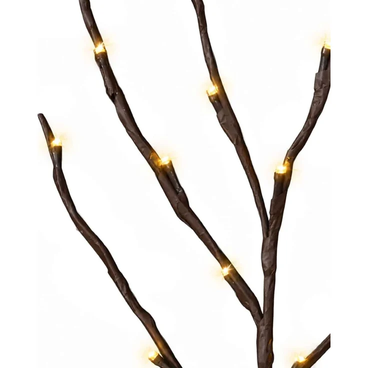 vidaXL LED-Kupferzweig Weihnachtsdekoration 3 stk. Braun 62 cm Stahl 42055397 – Bild 5