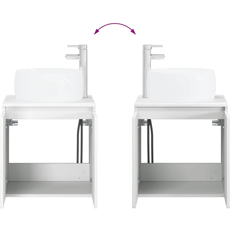 vidaXL Badezimmerschrank-Set 3 stk. Weiß 129 x 44,5 x 80 cm 3405717 – Bild 11