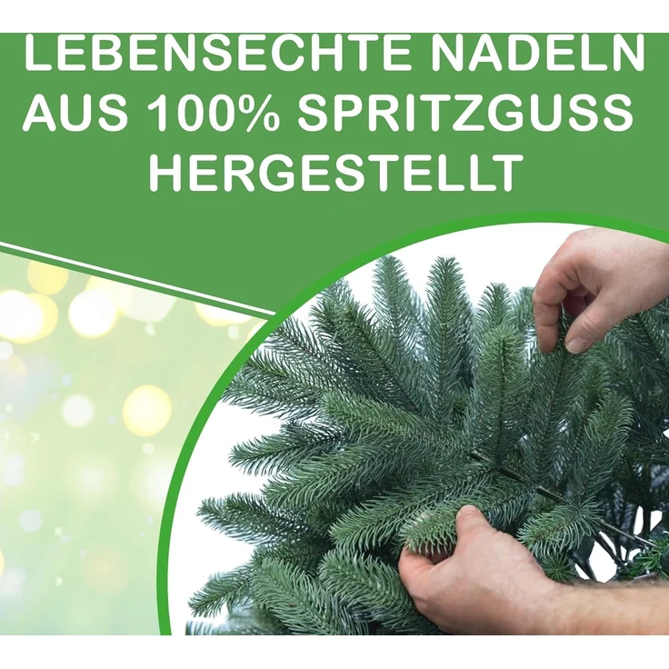 DILUMA Künstlicher Weihnachtsbaum Spritzguss Weihnachtsbaum Künstlich wie echt Tannenbaum Christbaum – Bild 3