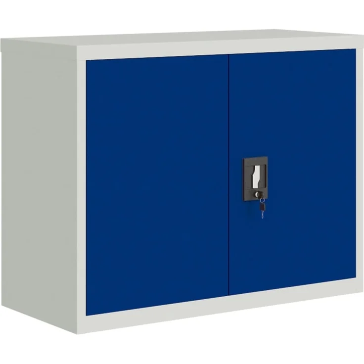 vidaXL Aktenschrank Hellgrau und Blau 90x40x70 cm Stahl 339726 – Bild 1