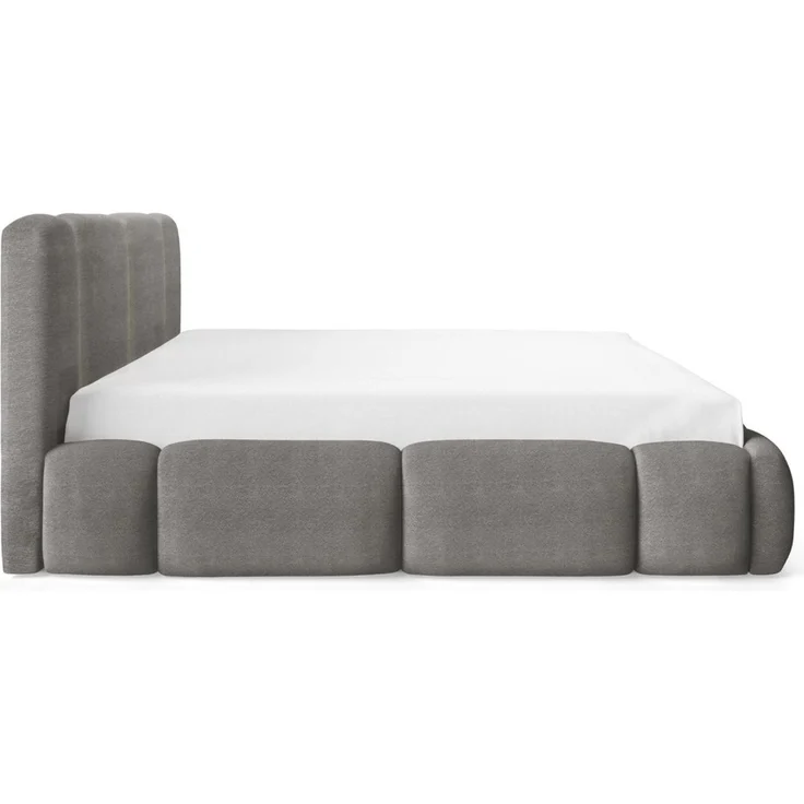 Polsterbett Schlafzimmerbett SPRINGS Komplettset 140x200 cm in Stoff Lambi Grau – Bild 3