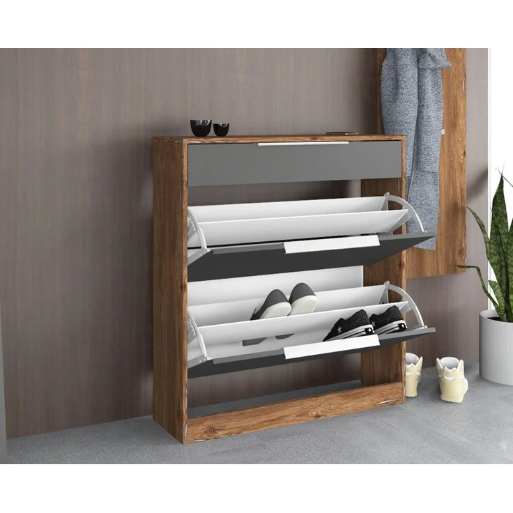 borchardt Möbel Garderoben-Set Oliva, Schuhschrank, Spiegel, Garderobenpaneel, (3-St) – Bild 3