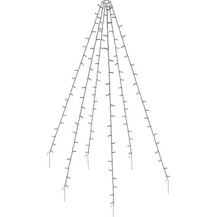 Spetebo LED-Lichternetz LED Fahnenmast Lichterkette 400 LED, 400-flammig, Fahnenmast und Weihnachtsbaum Beleuchtung – Bild 2