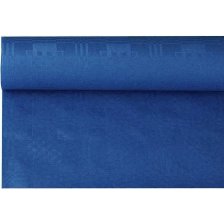 Papiertischtuch mit Damastprägung 8 m x 1,2 m dunkelblau – Bild 2