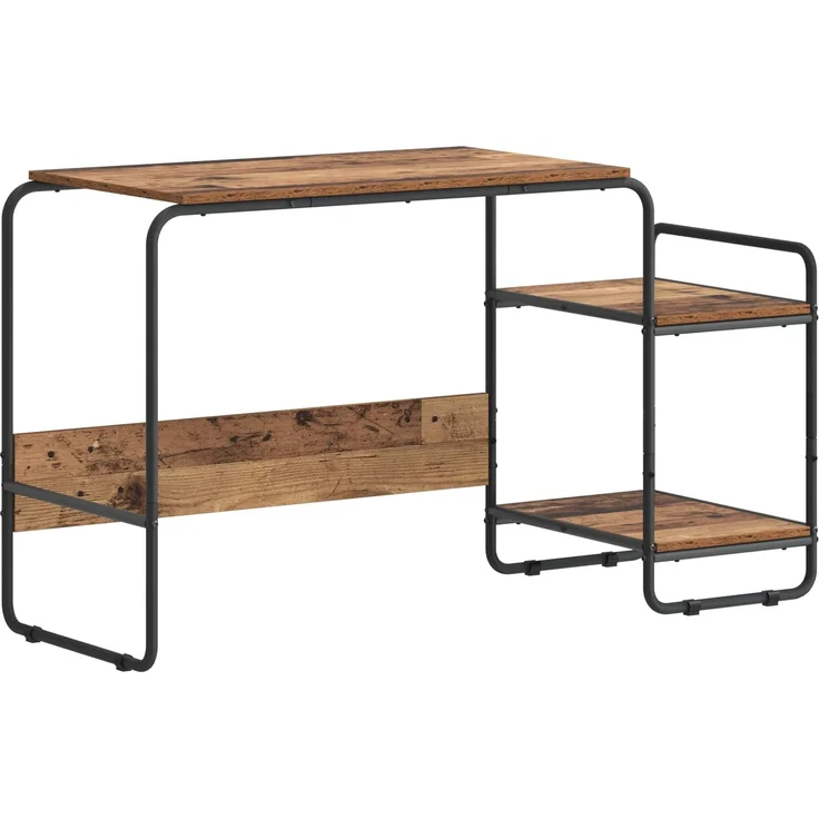 vidaXL Schreibtisch mit Stauraum Altholz 131,5 x 50 x 75,5 cm 8008054 – Bild 2