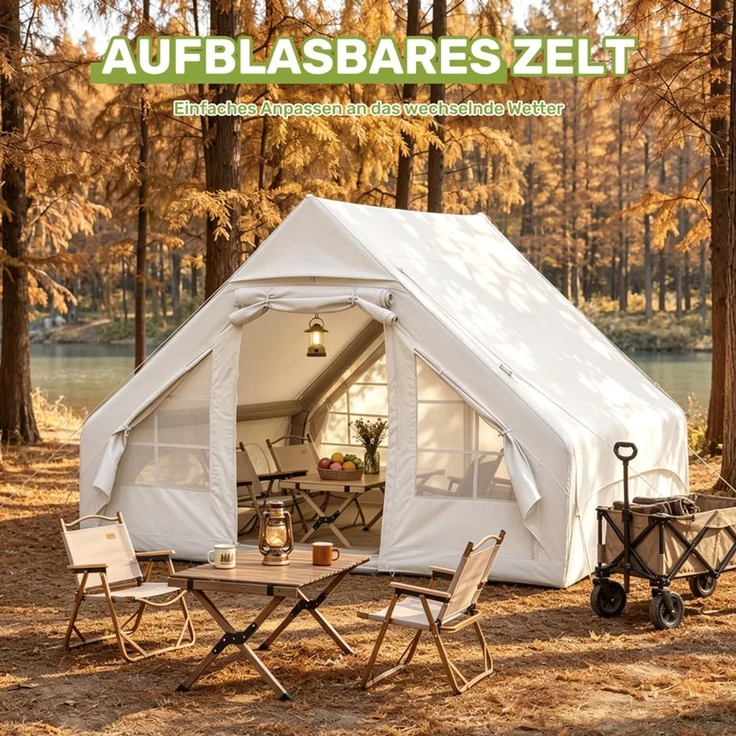 Hawthyhome Faltpavillon 3x3m Pop Up Partyzelt, wasserdicht & UV-Schutz 50+, One-Touch-Schnellaufbau, 3 Höhenstufen, stabiles Kohlenstoffstahl-Gestell, inkl. Tragetasche, für Garten, Camping & Outdoor, Blau – Bild 4