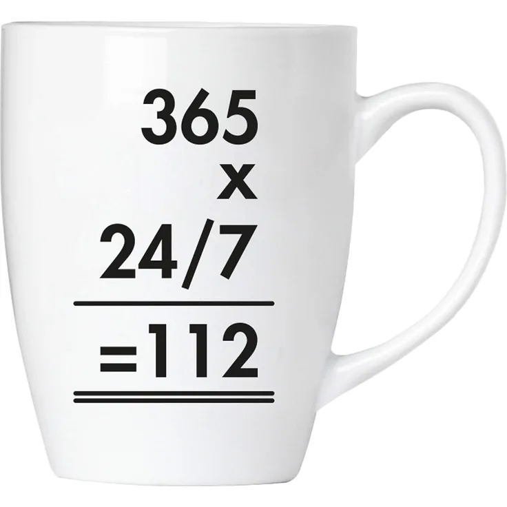 365x24/7 = 112 Feuerwehr - Tasse aus Keramik