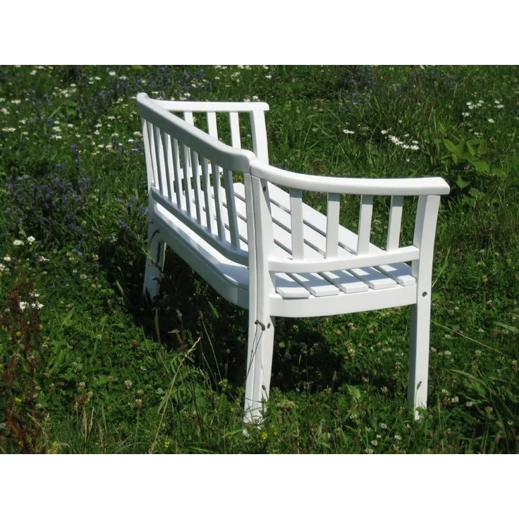 Gartenbank Veronica 2er Sitz weiß gewischt – Bild 4
