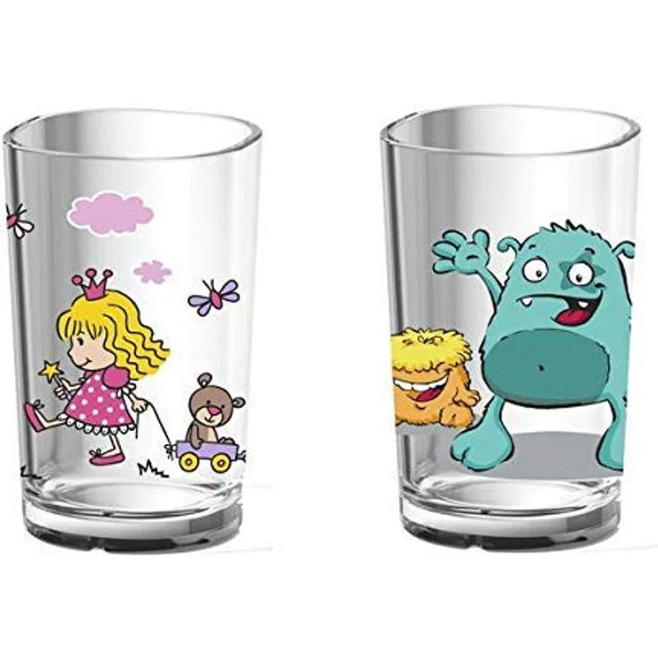 emsa Kinder-Trinkglas Kids, 0,2 Liter, Motiv: Princess, Bunt, 516274, Pink – Bild 4
