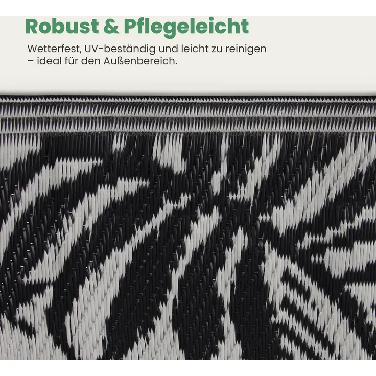 Bestlivings Outdoor Teppich Wetterfest und UV-Beständig ( 160x230cm / Farn ) Teppich aus Kunststoff für Garten, Balkon, Terrasse - Outdoorteppich – Bild 4