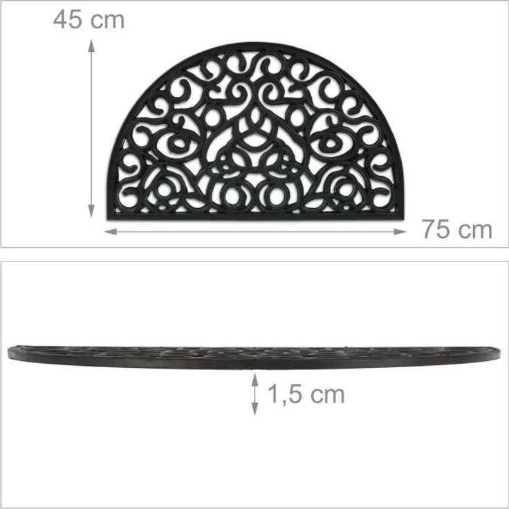 Halbrunde Fußmatte aus Gummi 10034205 – Bild 4
