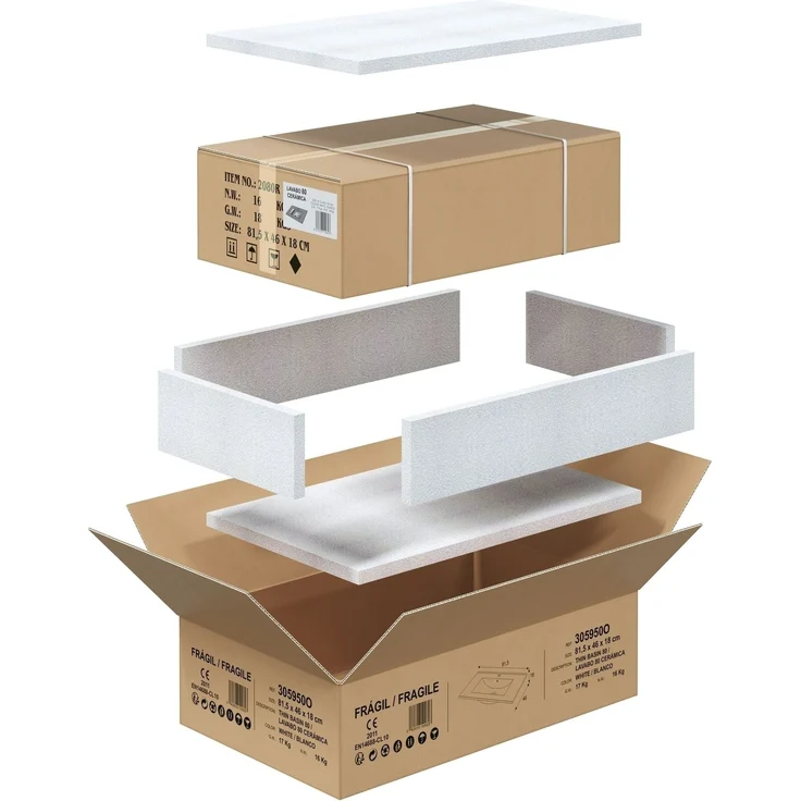 Badezimmer-Set >LEA< (3-tlg.) in Weiß glänzend / Eiche Dekor - 80x86x45 (BxHxT) – Bild 8