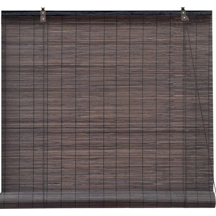 Rollo Bambusrollo Klemmfix, 40x130 cm, dunkelbraun, Victoria M, verdunkelnd, ohne Bohren, freihängend, Klemmfix, Klemmfix, Bambus