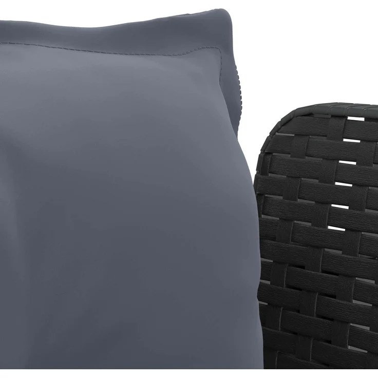 vidaXL 1-Sitzer Sessel mit Kissen Rattan-Look PP Anthrazit 8011871 – Bild 6