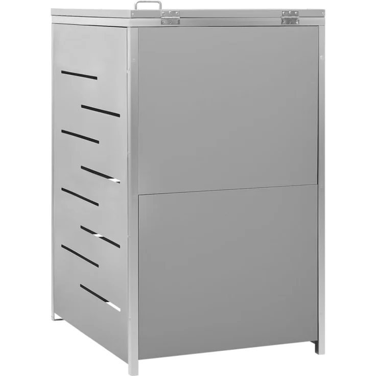 vidaXL Mülltonnenbox für 1 Tonne 69x77,5x112,5 cm Edelstahl 149558 – Bild 8