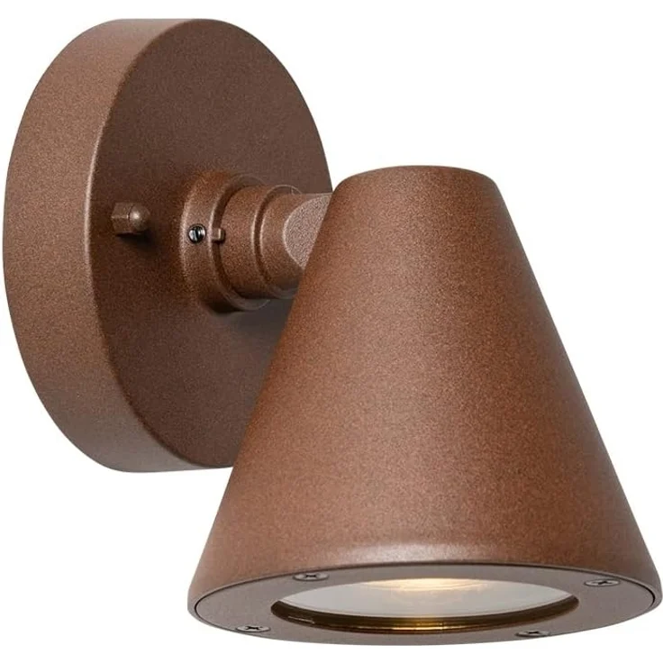 Qazqa Außen-Wandleuchte Ciara, ohne Leuchtmittel, GU10, Rostbraun, Modern, Aluminium, 1-flammig – Bild 8