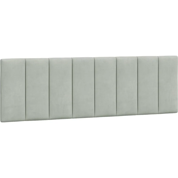 vidaXL Kopfteil-Kissen Hellgrau 160 cm Samt 374675 – Bild 2