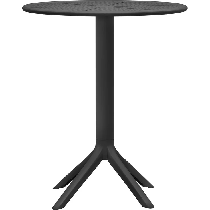 Gartenmöbel-Set SARA mit 2 Stühlen - 168x60x80cm, Kunststoff, Schwarz | Balkonset Gartenset Tisch mit Stühlen Bistroset Outdoor – Bild 5