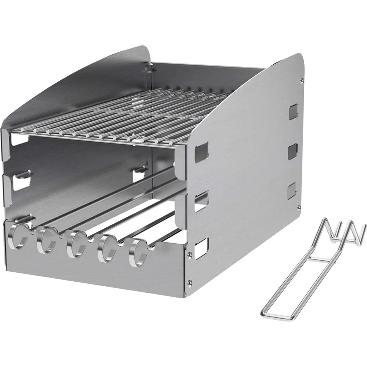 Nexgrill Windschutz für Gasgrill Seitenbrenner mit Rost