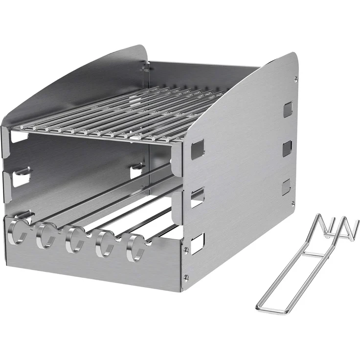 Nexgrill Windschutz für Gasgrill Seitenbrenner mit Rost
