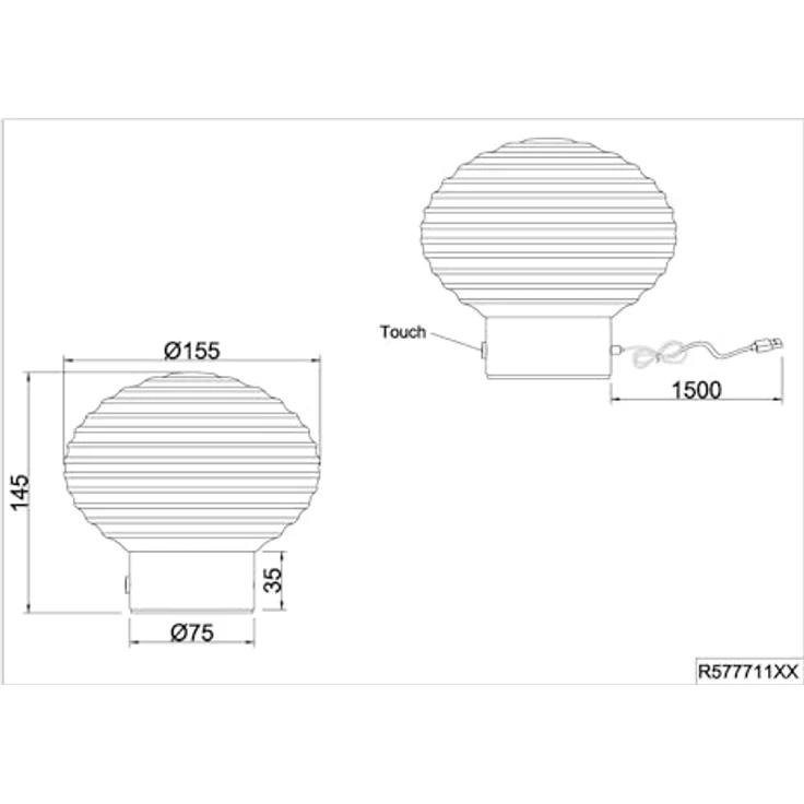 Trio Leuchten Lexie, Moderne Tafellampe schwarz mit smoke Glas, Touch-Dimmer, dimmbar, Rund, LED (nicht austauschbar) – Bild 8