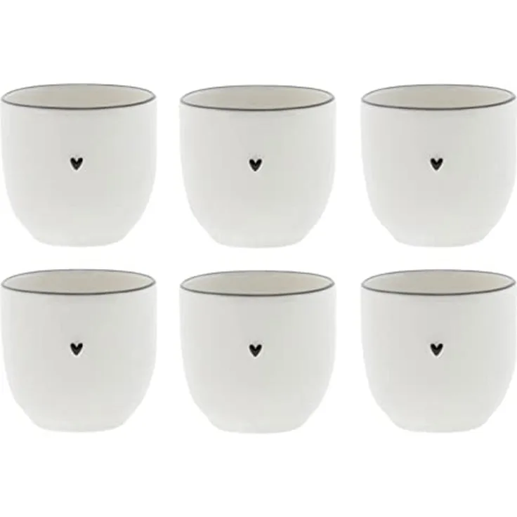 Bastion Collections Tasse Schwarzes Herz, Spülmaschinengeeignet