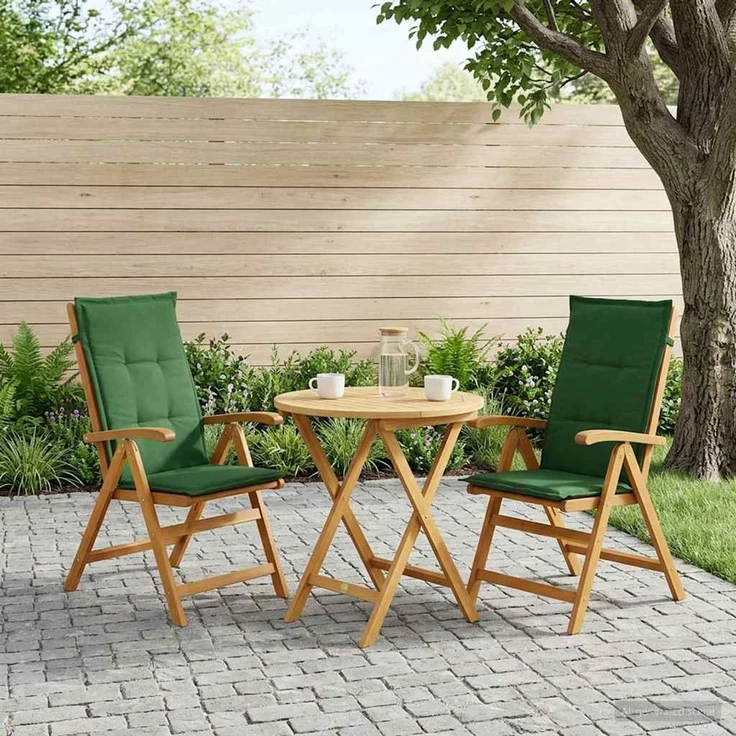 vidaXL Liegestühle für den Garten 2 stk. Natur Massivholz Akazie 42041432 – Bild 1