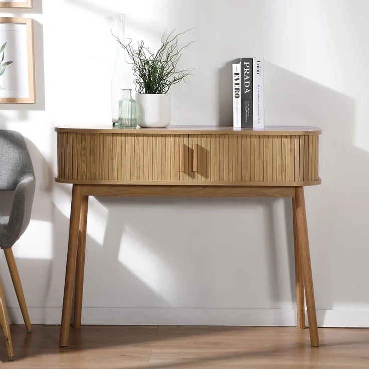 Casâme 'ERNEST' Konsole 2 Schiebetüren B100 cm - Helles Holz – Bild 2